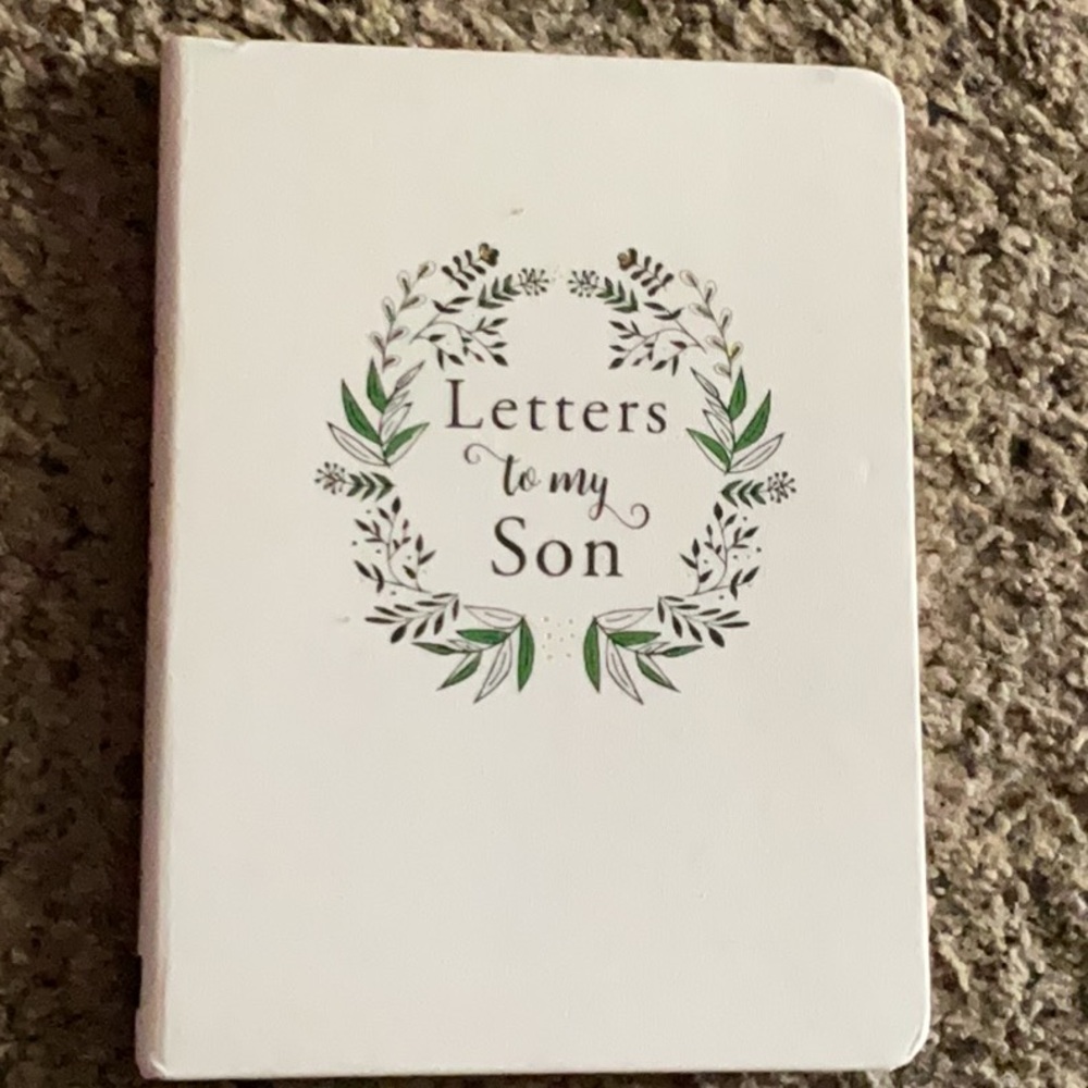 White and Green 'Letters to My Son' Journal